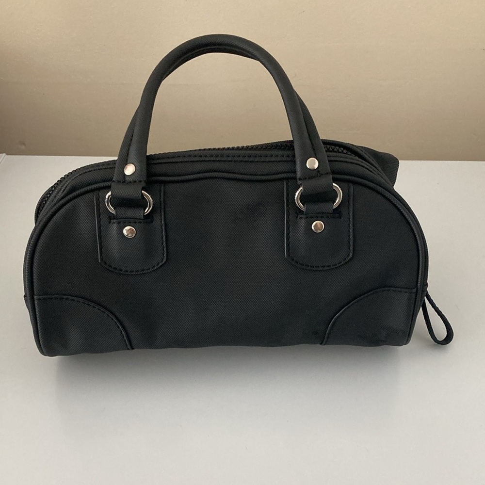 Lacoste Black Everday Bowling Bag Purse, EUC - Picture 2 of 9